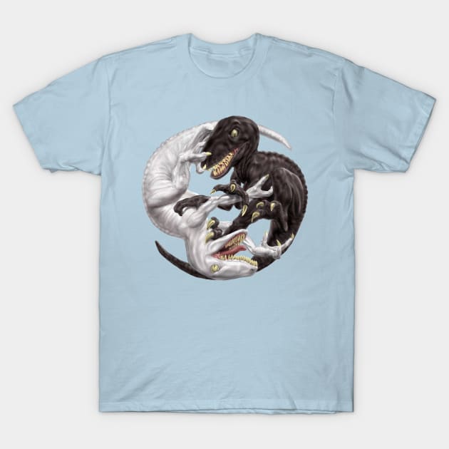 Yin Yang Raptors T-Shirt by AyotaIllustration